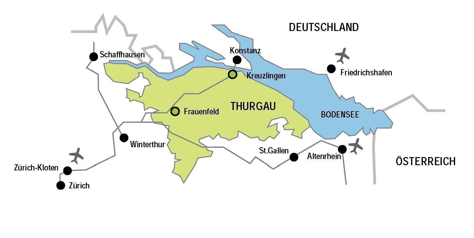 Location of the Canton Thurgau